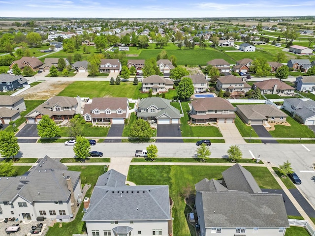 aerial view of residential area