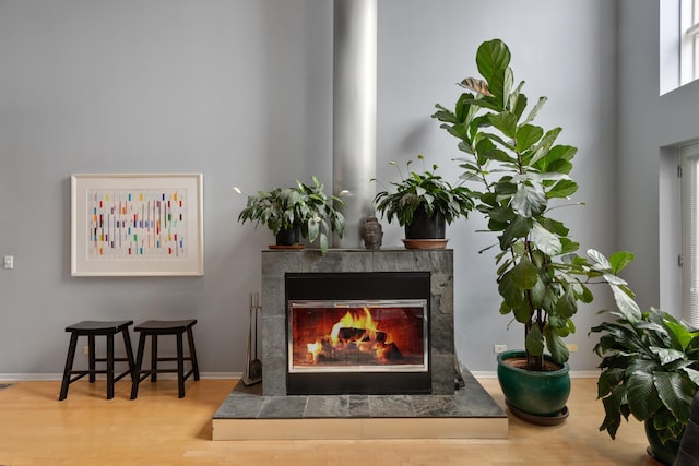 1805 N Paulina St, Chicago, IL 60622 - detailed view of a fireplace and wood finished floors