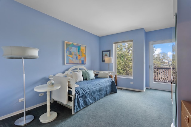 1805 N Paulina St, Chicago, IL 60622 - carpeted bedroom with access to outside and baseboards