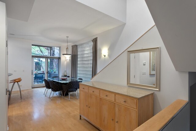 1805 N Paulina St, Chicago, IL 60622 - dining room with light wood finished floors and baseboards