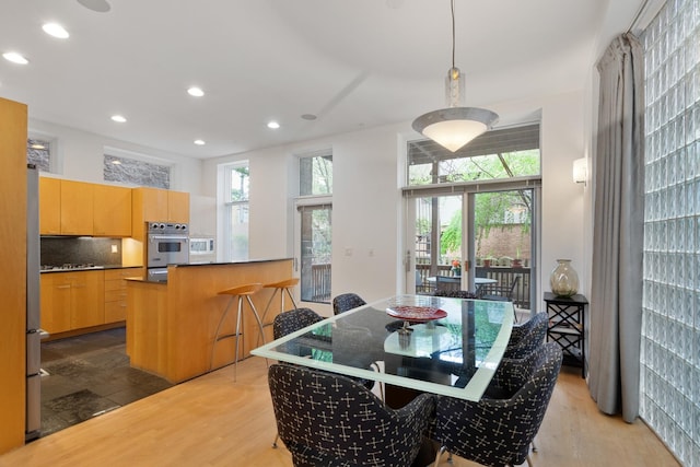 1805 N Paulina St, Chicago, IL 60622 - dining room featuring recessed lighting and light wood-type flooring