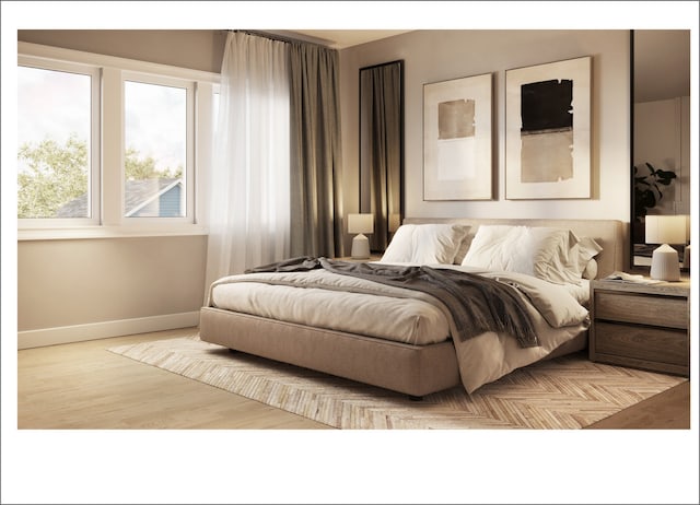 2659 W Medill Ave, Chicago, IL 60647 - bedroom featuring baseboards and wood finished floors