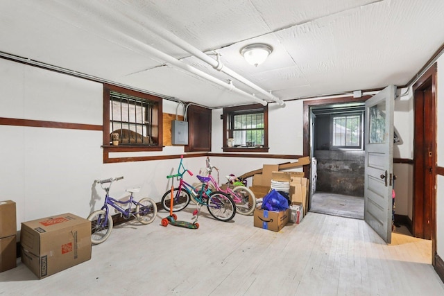 8548 S Manistee Ave, Chicago, IL 60617 - below grade area featuring electric panel and wood finished floors