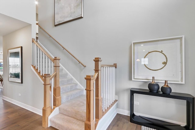 12959 S Boulder Ln, Plainfield, IL 60585 - staircase with wood finished floors and baseboards