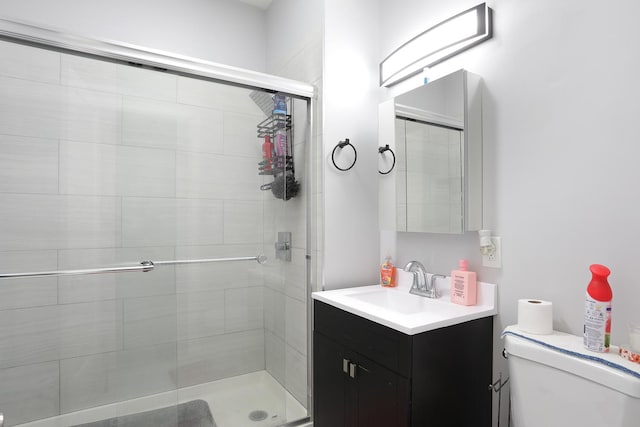 1002 N Drake Ave, Chicago, IL 60651 - full bathroom featuring a shower stall, toilet, and vanity