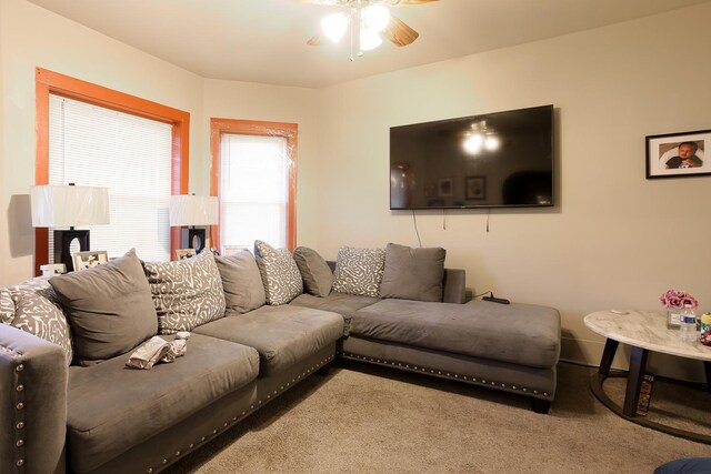 1002 N Drake Ave, Chicago, IL 60651 - living room with ceiling fan and carpet flooring