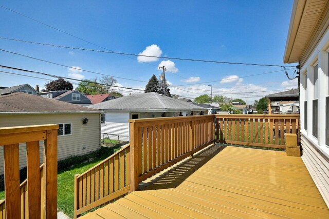 5813 W Eastwood Ave, Chicago, IL 60630 - view of wooden terrace