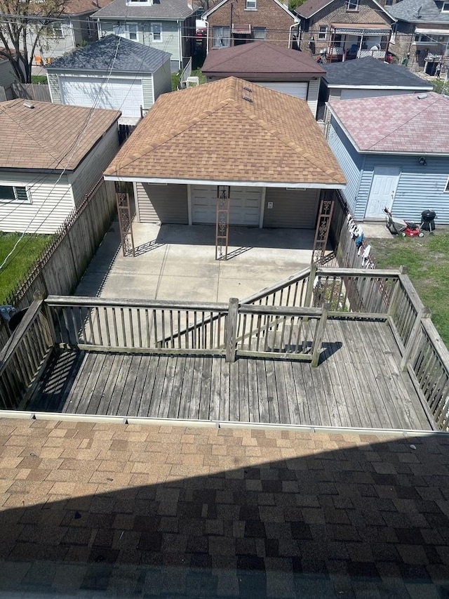10642 S Calhoun Ave, Chicago, IL 60617 - deck featuring a fenced backyard and a residential view