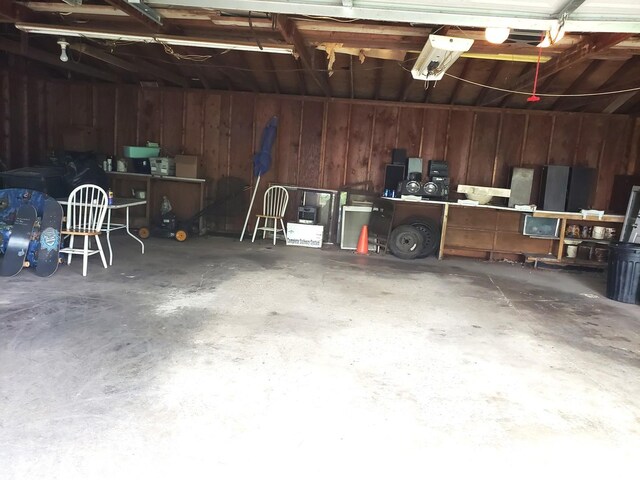 517 S Hebbard St, Joliet, IL 60433 - garage featuring wooden walls