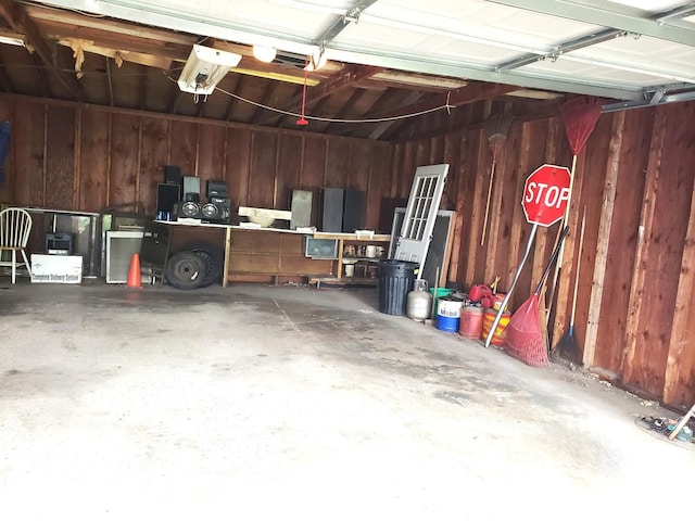 517 S Hebbard St, Joliet, IL 60433 - garage featuring wooden walls