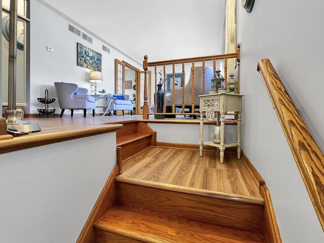2919 193rd St, Lansing, IL 60438 - stairs with wood finished floors