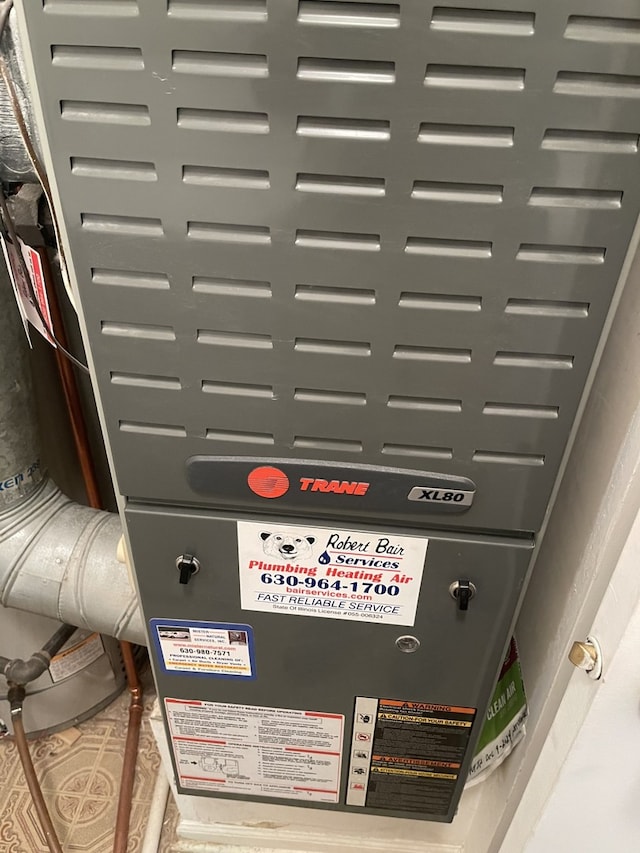 detailed view of heating unit