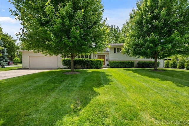 1410 N St, Geneva, IL 60134 - tri-level home with a front lawn and concrete driveway