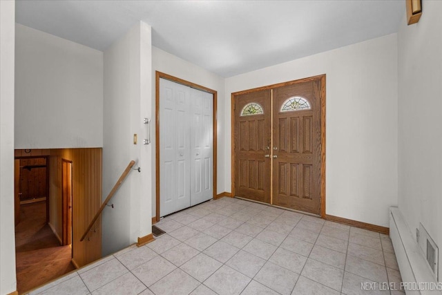 1410 N St, Geneva, IL 60134 - foyer entrance featuring baseboards and baseboard heating