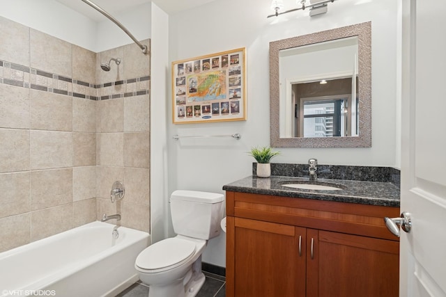1250 S Michigan Ave Unit 2203, Chicago, IL 60605 - full bath featuring toilet,  shower combination, vanity, and tile patterned floors