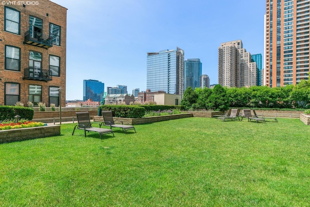 1250 S Michigan Ave Unit 2203, Chicago, IL 60605 - view of property's community featuring a view of skyline and a yard