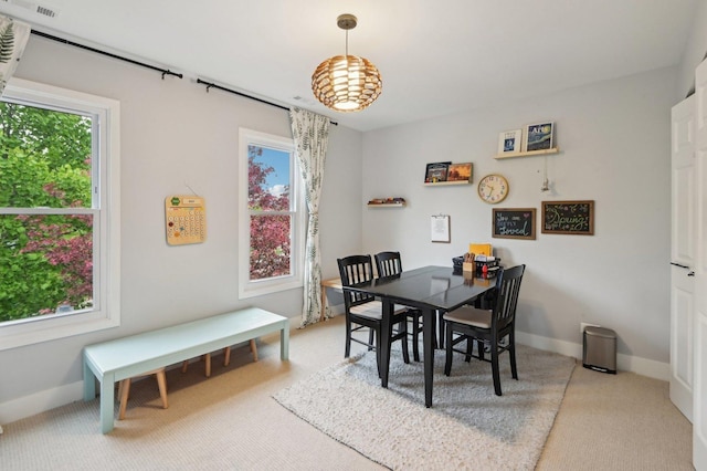 0N467 Cloos Ct, Winfield, IL 60190 - dining space featuring plenty of natural light, carpet flooring, and baseboards