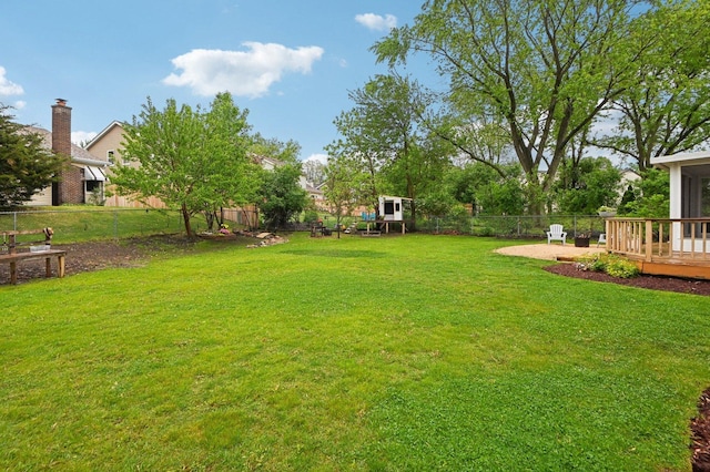 0N467 Cloos Ct, Winfield, IL 60190 - view of yard with a wooden deck