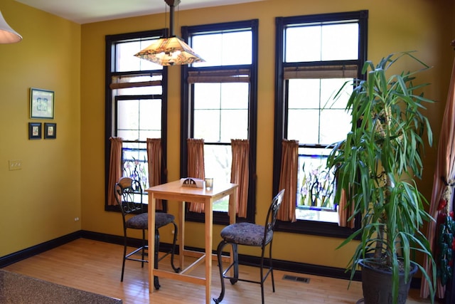 133 S Grove Ave, Elgin, IL 60120 - dining area featuring baseboards and wood finished floors