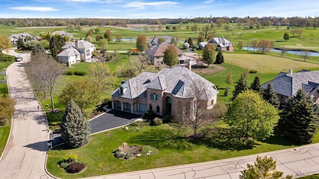 6590 Beech Ln, Libertyville, IL 60048 - aerial view of property and surrounding area featuring a large body of water and a local golf course