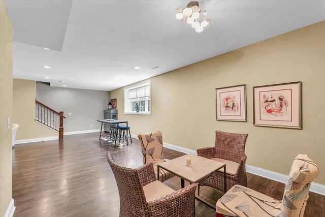 1601 Congressional Way, Champaign, IL 61822 - dining space with wood finished floors, stairs, baseboards, and recessed lighting