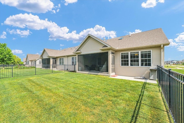 1601 Congressional Way, Champaign, IL 61822 - rear view of property with a sunroom