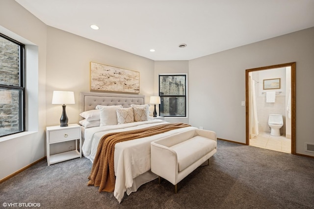 5055 N Sheridan Rd Unit 3N, Chicago, IL 60640 - bedroom featuring carpet flooring, recessed lighting, and ensuite bath