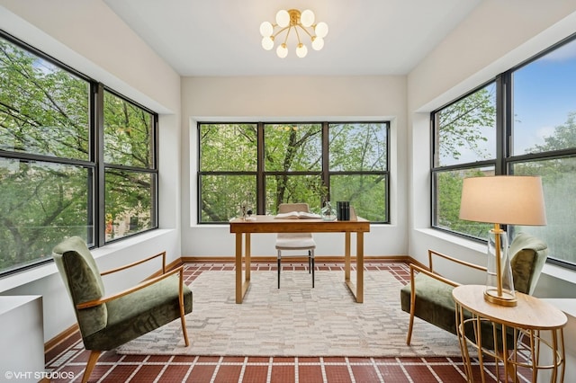 5055 N Sheridan Rd Unit 3N, Chicago, IL 60640 - sunroom / solarium featuring a chandelier