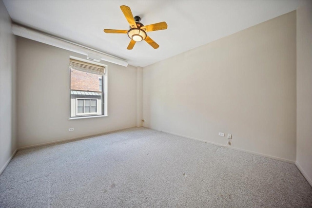 811 S Lytle St Unit 101, Chicago, IL 60607 - unfurnished room featuring carpet floors, ceiling fan, and baseboards
