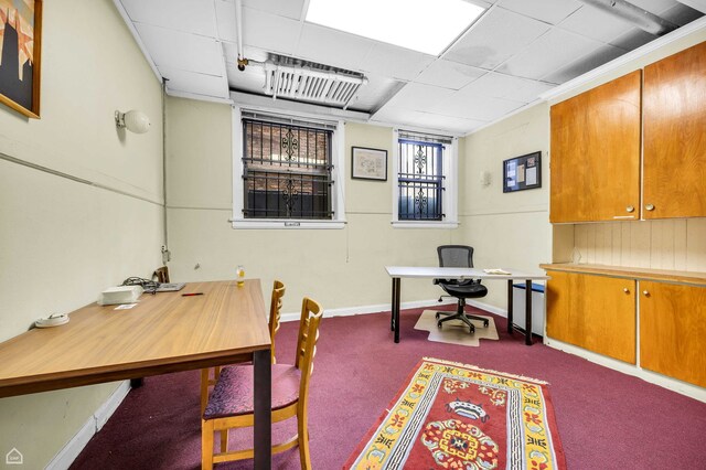 1347 E Hyde Park Blvd, Chicago, IL 60615 - home office with dark carpet and baseboards