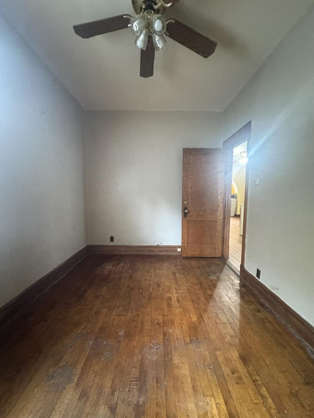 2439 S 57th Ave, Cicero, IL 60804 - unfurnished room featuring hardwood / wood-style floors and ceiling fan