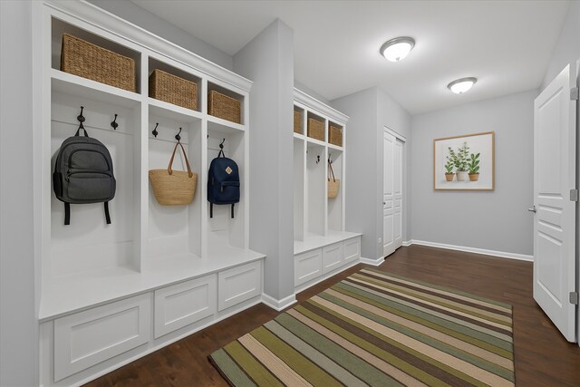 729 Hamilton Dr, South Elgin, IL 60177 - mudroom featuring dark wood-type flooring