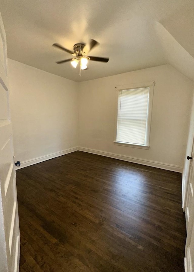 10749 S State St, Chicago, IL 60628 - unfurnished room with ceiling fan, dark wood-type flooring, and baseboards