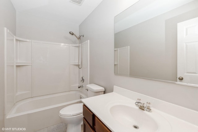 3330 Cameron Dr Unit 17-1, Elgin, IL 60124 - bathroom with toilet, vanity, and washtub / shower combination