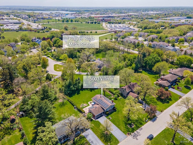 aerial view of residential area