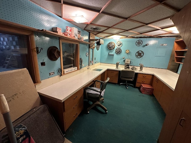 bathroom with a workshop area
