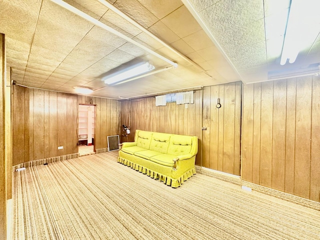 1115 E Wilson St, Streator, IL 61364 - sitting room with carpet floors and wood walls