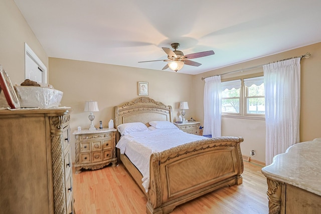 1703 W Robbie Ln, Mount Prospect, IL 60056 - bedroom featuring light wood-style floors and ceiling fan