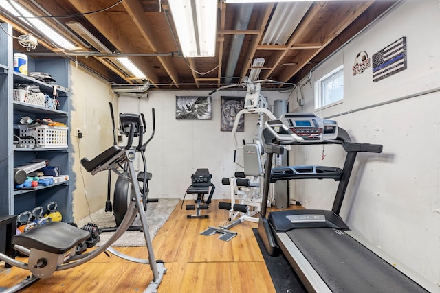 12826 Artesian St, Lemont, IL 60439 - exercise area featuring wood finished floors