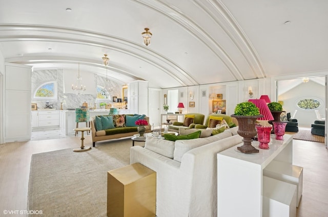 community lobby with lofted ceiling