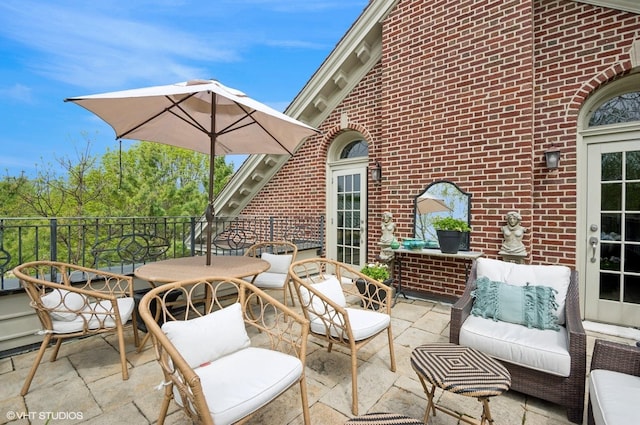view of patio with outdoor lounge area