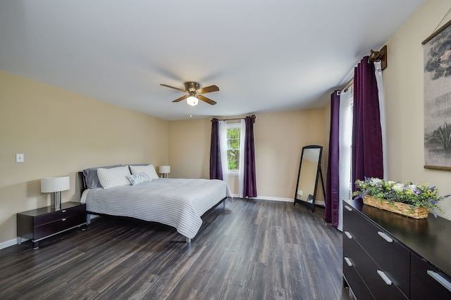 1528 Apache Dr, Naperville, IL 60563 - bedroom with dark wood-type flooring and a ceiling fan