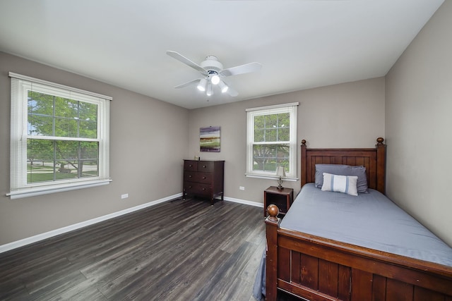 1528 Apache Dr, Naperville, IL 60563 - bedroom with dark wood-type flooring and a ceiling fan