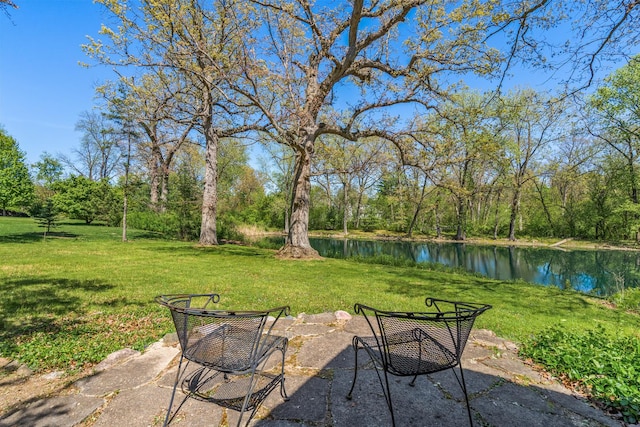 1N341 Indian Knoll Rd, West Chicago, IL 60185 - view of patio with a water view