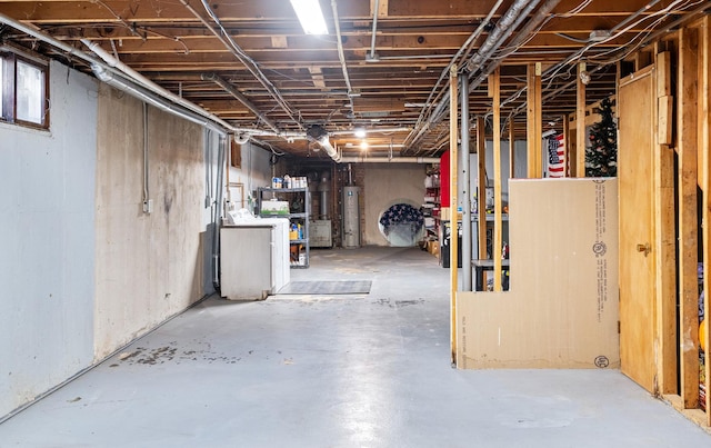 1N341 Indian Knoll Rd, West Chicago, IL 60185 - unfinished basement with gas water heater