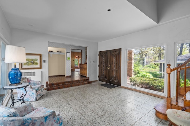 1N341 Indian Knoll Rd, West Chicago, IL 60185 - entrance foyer featuring baseboards and stairway