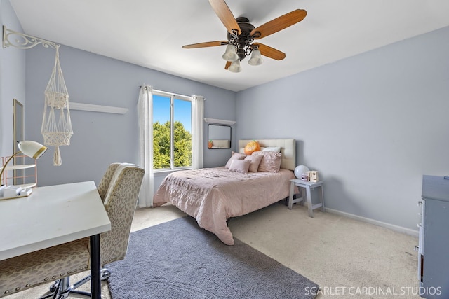 2442 La Costa Ct, Aurora, IL 60503 - bedroom with carpet floors, ceiling fan, and baseboards