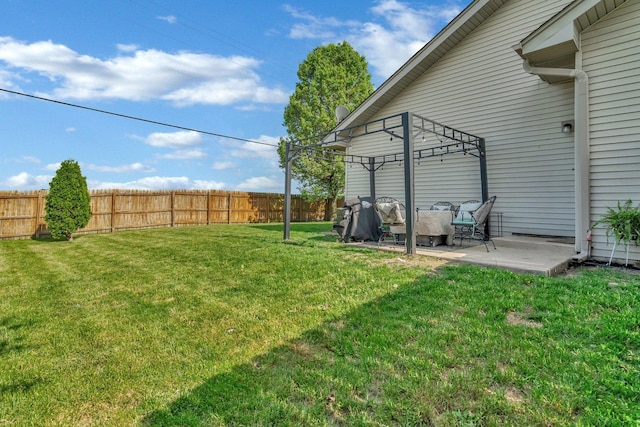 view of yard featuring a patio