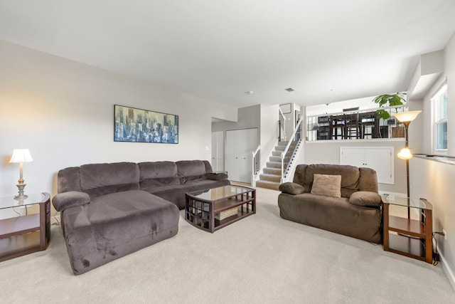 5306 Whisper Meadow Ct, Plainfield, IL 60586 - living area featuring carpet and stairs