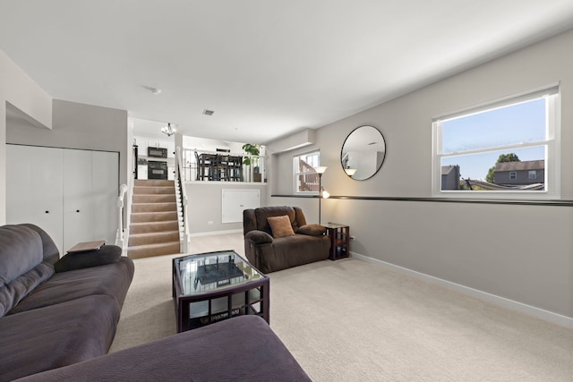 5306 Whisper Meadow Ct, Plainfield, IL 60586 - carpeted living room featuring baseboards